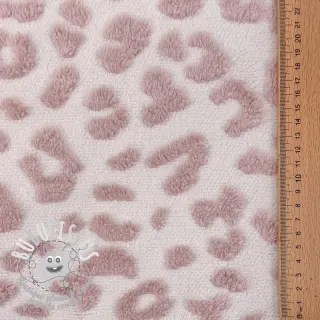 Tissu de manteau TEDDY Panthera old pink