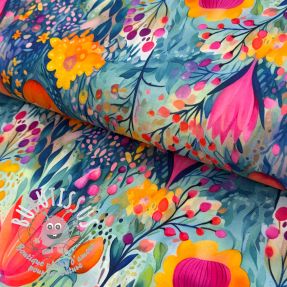 Jersey VISCOSE LYCRA HEAVY Tulips design E
