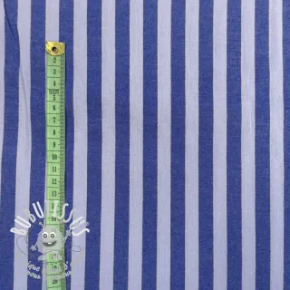 Tissu coton YARN DYED BIG Stripes blue
