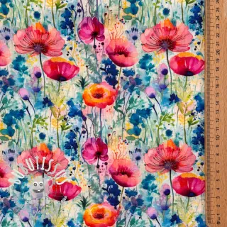 Viscose lin Bright and bold design C
