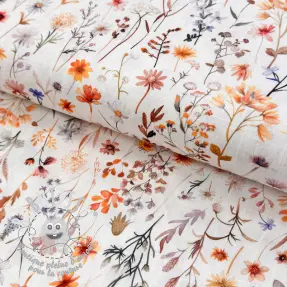 Viscose lin Flower sea design B