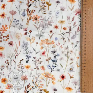 Viscose lin Flower sea design B