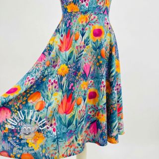 Jersey VISCOSE LYCRA HEAVY Tulips design E