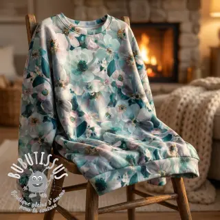 Jersey VISCOSE LYCRA HEAVY Classic flowers design B