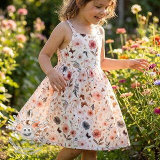 Viscose lin Flower sea design D