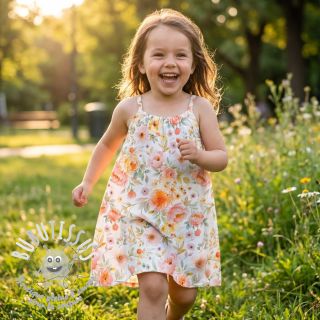 Viscose lin Floral design A