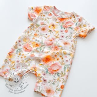 Viscose lin Floral design A