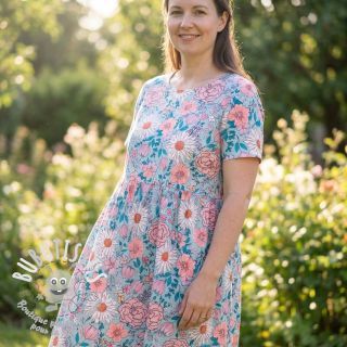 Viscose lin Bright and bold design D