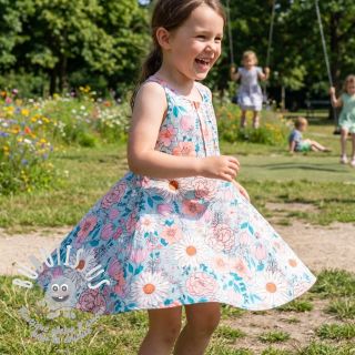 Viscose lin Bright and bold design D