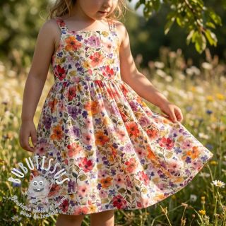 Viscose lin Floral design B