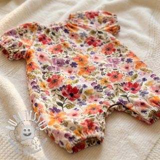 Viscose lin Floral design B