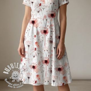 Viscose lin Flower sea design C