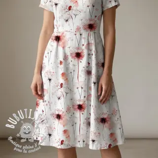 Viscose lin Flower sea design C