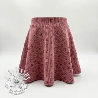 Tissu velours cotelé STRETCH Little bunny old pink