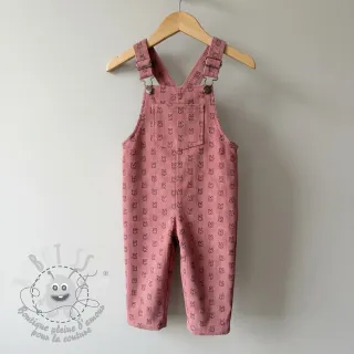 Tissu velours cotelé STRETCH Little bunny old pink