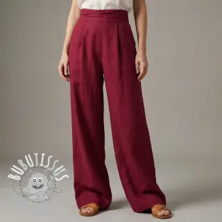 Viscose lin SPANDEX burgundy