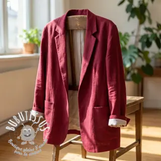 Viscose lin SPANDEX burgundy