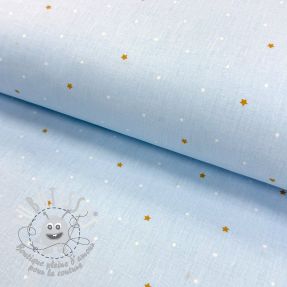Tissu coton Sweet bear star light blue ORGANIC