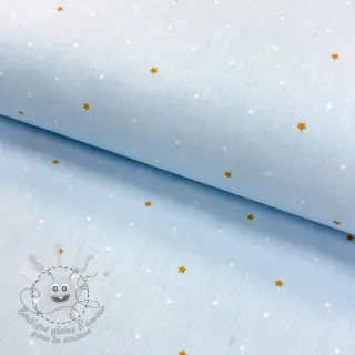 Tissu coton Sweet bear star light blue ORGANIC