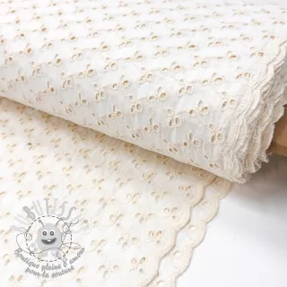 Tissu coton EMBROIDERY Rosemary white