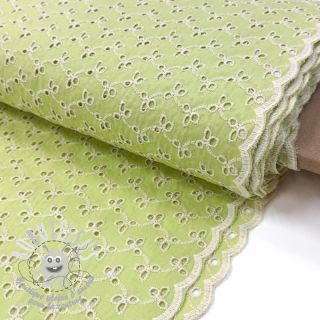 Tissu coton EMBROIDERY Rosemary lime