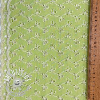 Tissu coton EMBROIDERY Rosemary lime