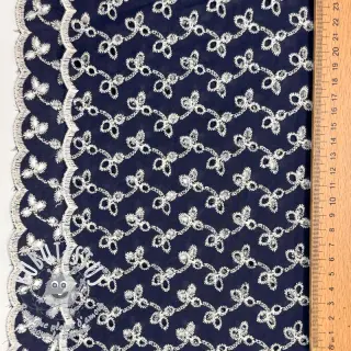 Tissu coton EMBROIDERY Rosemary navy