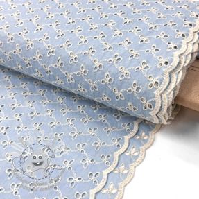 Tissu coton EMBROIDERY Rosemary light blue