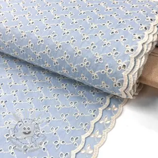 Tissu coton EMBROIDERY Rosemary light blue
