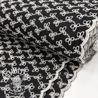 Tissu coton EMBROIDERY Rosemary black