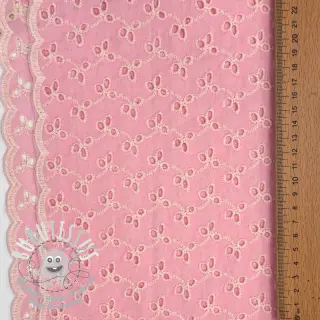 Tissu coton EMBROIDERY Rosemary rose