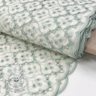 Tissu coton EMBROIDERY Lilian mint