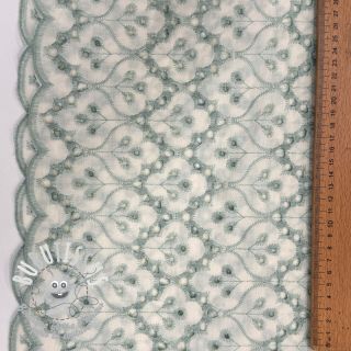 Tissu coton EMBROIDERY Lilian mint
