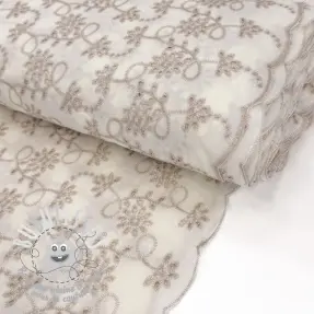 Tissu coton EMBROIDERY Lilian ecru