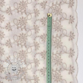 Tissu coton EMBROIDERY Lilian ecru