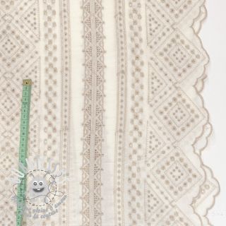 Tissu coton EMBROIDERY Lilian beige