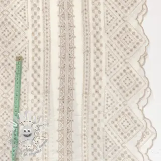 Tissu coton EMBROIDERY Lilian beige