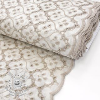 Tissu coton EMBROIDERY Lilian natural