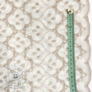 Tissu coton EMBROIDERY Lilian natural