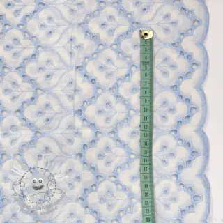 Tissu coton EMBROIDERY Lilian blue