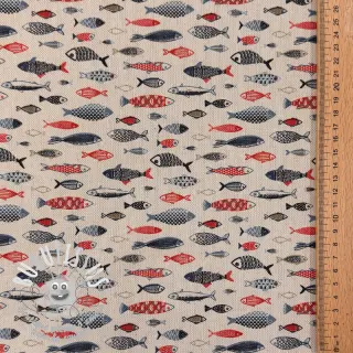 Tissu déco Linenlook Aquarium multico