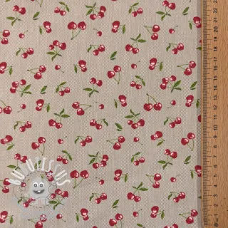 Tissu déco Linenlook Griotte multico