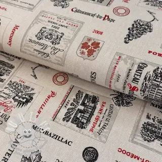 Tissu déco Linenlook Vincennes rouge