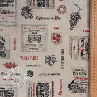 Tissu déco Linenlook Vincennes rouge