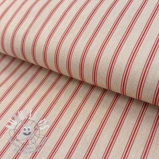 Tissu déco Linenlook Vincennes rouge