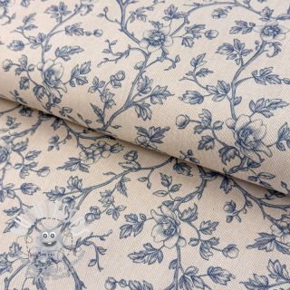 Tissu déco Linenlook Meredith bleu