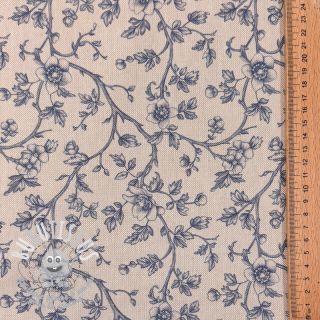 Tissu déco Linenlook Meredith bleu