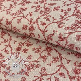 Tissu déco Linenlook Meredith rouge