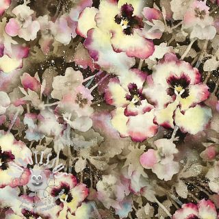 Viscose RADIANCE Viola taupe digital print