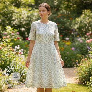 Tissu coton EMBROIDERY Lilian mint